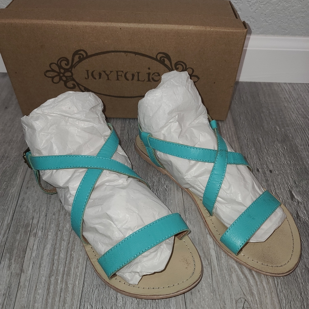 Joyfolie Girls Renee Leather Sandals Size 4 Youth